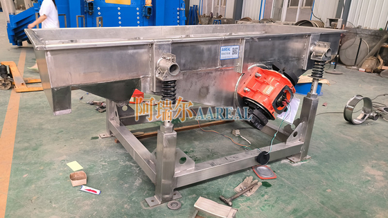 1000*2500 mm seta a vibrazione lineare in acciaio inossidabile 304 regolabile per angolo per cubetti di ghiaccio