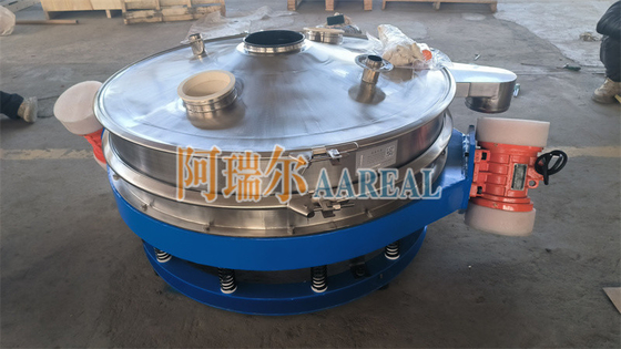 Acciaio inossidabile 400mm~2100mm 1~2 Decks Low Profile Flow Through Inline Vibrating Control Sieve Vibro Sieve per polvere di cioccolato con doppi motori