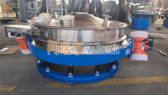 Acciaio inossidabile 400mm~2100mm 1~2 Decks Low Profile Flow Through Inline Vibrating Control Sieve Vibro Sieve per polvere di cioccolato con doppi motori