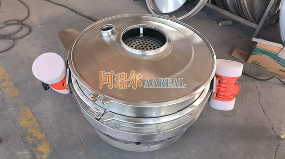 Alto rendimento 400mm~1500mm Acciaio inossidabile 304 a basso profilo Flow Through Separator Inline Vibrating Screen Per materiale per batterie al litio rivestito con carburo di teflone