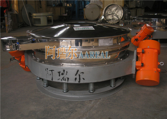 Stainless Steel 1200mm Single Deck Titanium Dioxide Flow-thru Vibrating Sieve for Titanium Dioxide Sprayed With Teflon Inside
