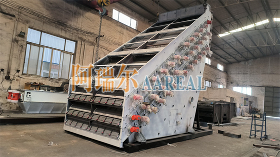 Grandi capacità 1~4 ponti 30~50 TPH Vibrating screen high frequency Sieve per la classificazione precisa del carbonato di calcio con motori squilibrati per la pulizia delle maglie